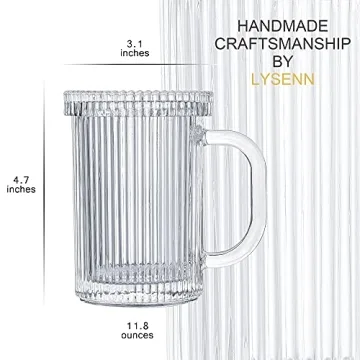 Elegant Lysenn Clear Glass Mug with Lid - Perfect Gift Idea
