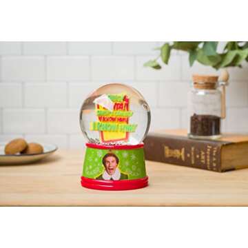 Silver Buffalo Elf OMG Santa I Know Him Snow Globe, 100mL