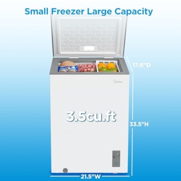 Midea 3.5 Cu.ft Chest Freezer - Compact & Efficient