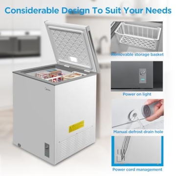 Midea 3.5 Cu.ft Chest Freezer - Compact & Efficient
