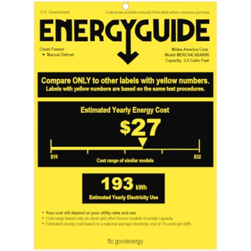 Midea 3.5 Cu.ft Chest Freezer - Compact & Efficient