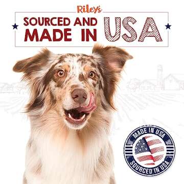 Riley's Premium Dehydrated Lamb Lung Dog Treats - Sourced in USA, Made in USA - Air Dried Crunchy & Delicious Lamb Dog Treats - 6 oz