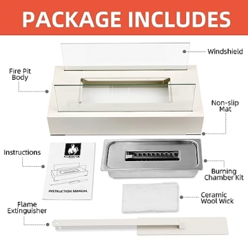 Portable Tabletop Fire Pit for Indoor Outdoor Ambiance