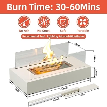 Portable Tabletop Fire Pit for Indoor Outdoor Ambiance