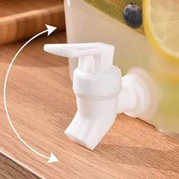 3L Plastic Water Dispenser for Fridge Juice Containers with Lids & Faucet Lemonade Beverage Dispenser Water Jug Pitcher Large Drink Dispensers for Parties Water Pitcher for Fridge Cool Stuff