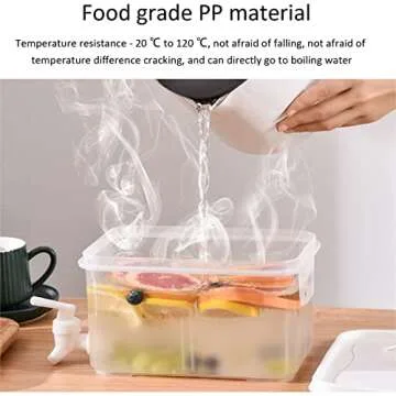 3L Plastic Water Dispenser for Fridge Juice Containers with Lids & Faucet Lemonade Beverage Dispenser Water Jug Pitcher Large Drink Dispensers for Parties Water Pitcher for Fridge Cool Stuff