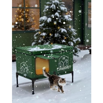 Outdoor Heated Cat House for Winter Comfort
