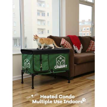 Cozy Outdoor Heated Cat House for Winter Comfort