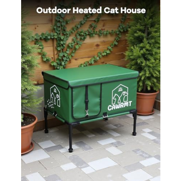 Cozy Outdoor Heated Cat House for Winter Comfort
