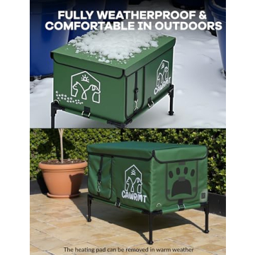 Cozy Outdoor Heated Cat House for Winter Comfort