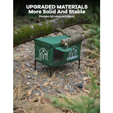 Cozy Outdoor Heated Cat House for Winter Comfort