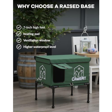 Cozy Outdoor Heated Cat House for Winter Comfort