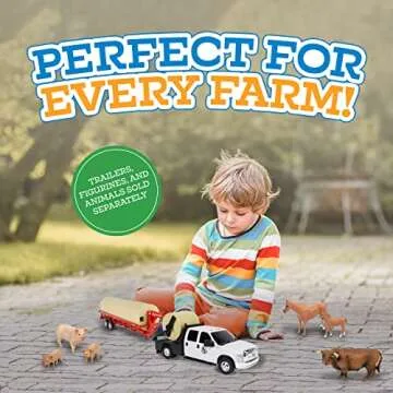 Big Country Toys Realistic Ford® Truck Toy with Hay Squeeze, 1:20 Scale Farm Toys for 3 Year Old Boys