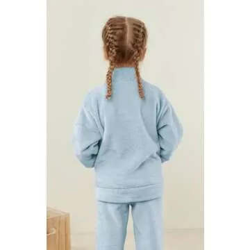 Kiddook Girls' Flannel Clothes Set for Winter Warmth