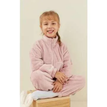 Kiddook Girls' Flannel Clothes Set for Winter Warmth