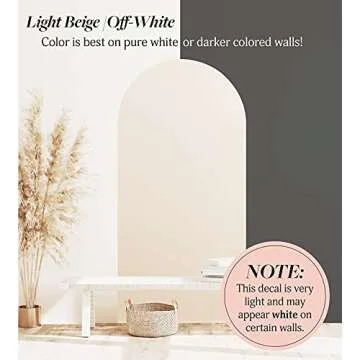 Homella Arch Wall Decal – Taller Boho Decor for Living Room, Bedroom or Nursery Accents –Modern Bohemian Stickers Art Murals to Peel and Stick –Removable Wallpaper (Light Beige/Off-White)