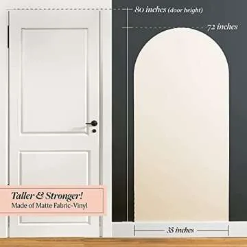 Homella Arch Wall Decal – Taller Boho Decor for Living Room, Bedroom or Nursery Accents –Modern Bohemian Stickers Art Murals to Peel and Stick –Removable Wallpaper (Light Beige/Off-White)