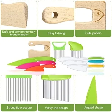 Wooden Children Kitchen Knife Set for Safe Cooking Fun