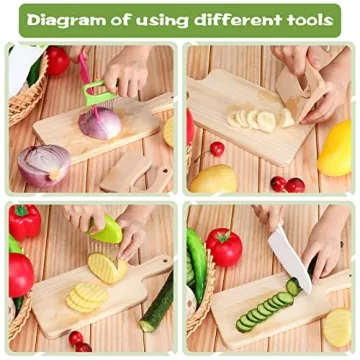 Wooden Children Kitchen Knife Set for Safe Cooking Fun