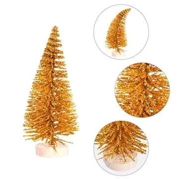 Yookat 51Pcs Mini Pine Trees for Winter Decorations