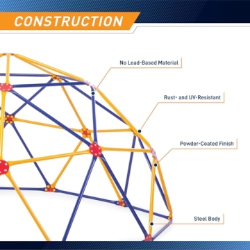 EASY OUTDOOR Space Dome Climber for Kids 3-9 - 1000 lb Capacity