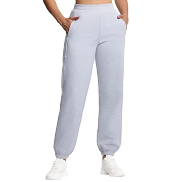 THE GYM PEOPLE Women's Warm Fleece Sweatpants - Cozy Workout Joggers with Pockets