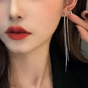 Elegant Long Chain Tassel Earrings for Women