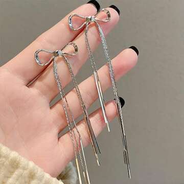 Elegant Long Chain Tassel Earrings for Women