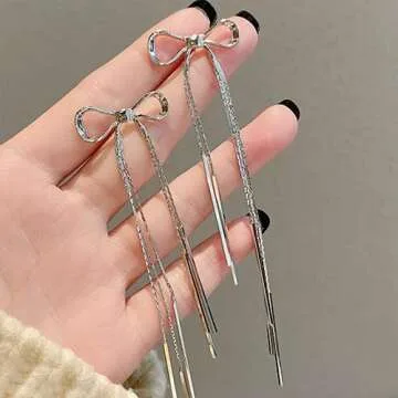 Elegant Long Chain Tassel Earrings for Women