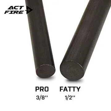 Fire Starter and Steel Ferro Rods Magnesium Fire Starter Sticks Kit Survival Tool Emergency Fire Starter, 3/8" & 1/2" Thick with Wood Handle 5 Cotton Balls Jute Twine for Hiking Camping Survival