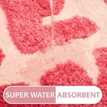 DyeFury Irregular Shaped Get Naked Bath Mat Pink - Fun Bath mat, Small Preppy Bathroom Decor, Funny Aesthetic Bathroom Rugs for Apartmen Decor, Non-Slip Hot Pink Bath Rugs for Girls 31" x 18"