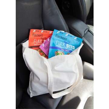 Flackers Organic Flax Seed Crackers Variety Pack, Sea Salt, Rosemary, Savory and Cinnamon, Gluten Free, Non-GMO, Vegan, Low Carb snacking, Pack of 4