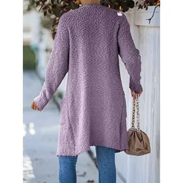 Winter Long Sleeve Soft Chunky Knit Cardigan for Women