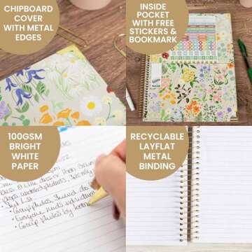 bloom daily planners 2025 Planner HARDCOVER (8.5" x 11") Calendar Year Day Planner (January 2025 - December 2025) - Passion/Goal Organizer - Monthly & Weekly Inspirational Agenda Book - Garden Party, Beige