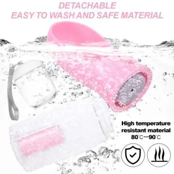 gkqlczyy 3-in-1 Portable Dog Water Bottle Dispenser,Crate with Food Container, Replaceable Waste Bags,Dog Stuff Accessories Items, Puppy Essentials Necessities,for Walking&Hiking (20oz-Pink)