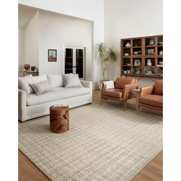 Loloi Chris Loves Julia Polly 8'-6" x 11'-6" Area Rug in Antique/Mist - Large Neutral Area Rug, Uniq...