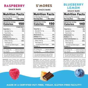 Blake’s Seed Based Snack Bar – Variety Pack (9 Bars), Nut Free, Gluten Free, Dairy Free & Vegan, Healthy Snacks for Kids or Adults, Fruit & Chocolate Flavors, Great for Breakfast, Organic