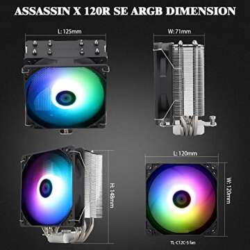 Thermalright Assassin X120 SE ARGB CPU Cooler - Efficient & Quiet