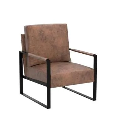 Mid Century Modern Accent Chair with Durable Metal Frame