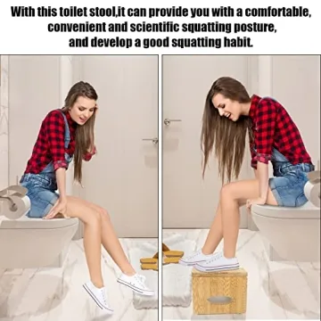 Foldable Bamboo Toilet Stool for All Ages and Sizes