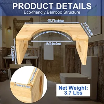 Foldable Bamboo Toilet Stool for All Ages and Sizes