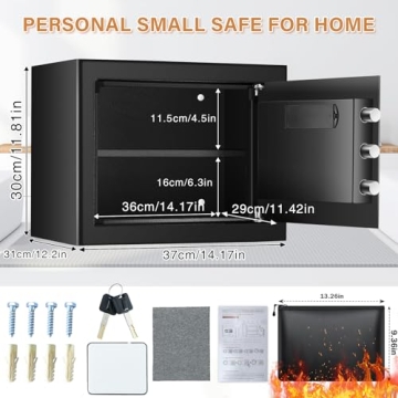 1.6 Cub Fireproof Waterproof Safe with Digital Keypad