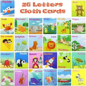 Adpartner Soft Alphabet Cards Toy for Early Learning
