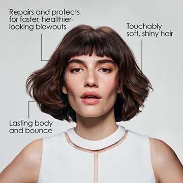 Olaplex Volumizing Blow Dry Mist, Hair Heat Protection, Repairs & Protects Hair for Healthier-Looking Blowouts, Speeds Up Blow Dry Time, Creates Touchably Soft, Shiny Hair, For All Hair Types, 5 fl oz