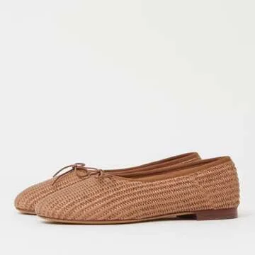 IBDPOSH Brown Ballet Flats for Women - Cute Bows & Comfort
