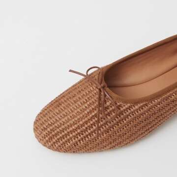 Stylish IBDPOSH Brown Ballet Flats with Comfortable Design