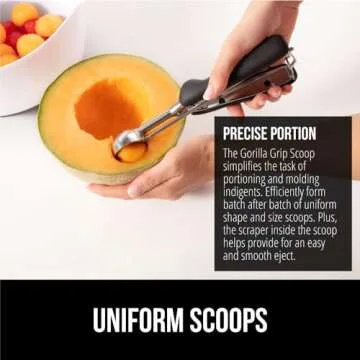 Gorilla Grip Stainless Steel Multipurpose Scoop for Perfect Portions