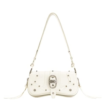 JW PEI Women's Joy Shoulder Bag - Chic Vegan Leather in Buckle White