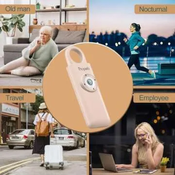 Original Self Defense for Women - Personal Alarm for Women - Recommended by Police - Loud Siren Bird Sound and SOS LED Strobe Light– Self Defense Keychain for College Essentials (Metallic Rose)