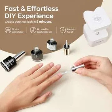 modelones Nail Glue Gel with Top Coat and Nail Prep Dehydrator 3 PCS 15ml 9 in One Nail Glue Gel Nail Kit for Easy Nail Extension, No Wipe Top Coat